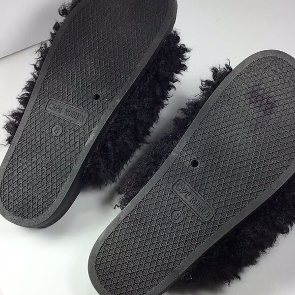 Cape Robbin Sherpa Slide Slipper Sandal Shearling Open Toe Slip On Furry Size 8 - Picture 4 of 5